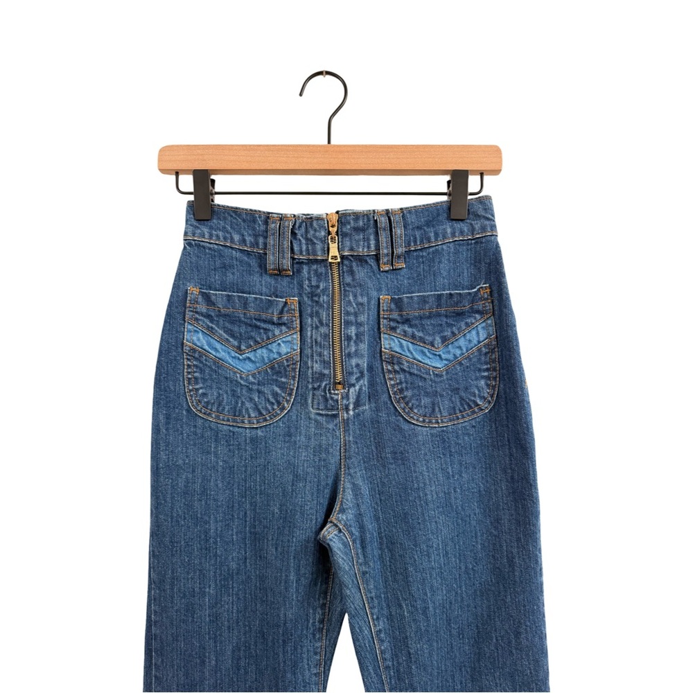 REVICE Dark Blue Flare Jeans - Picture 2 of 11